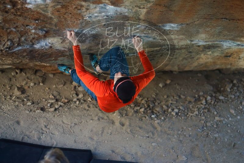 Bouldering in Hueco Tanks on 01/26/2019 with Blue Lizard Climbing and Yoga

Filename: SRM_20190126_1311090.jpg
Aperture: f/2.2
Shutter Speed: 1/400
Body: Canon EOS-1D Mark II
Lens: Canon EF 50mm f/1.8 II