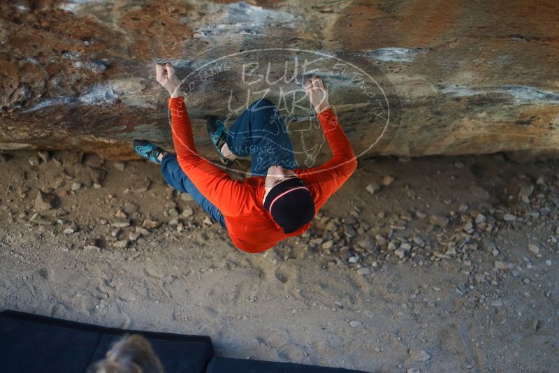 Bouldering in Hueco Tanks on 01/26/2019 with Blue Lizard Climbing and Yoga

Filename: SRM_20190126_1311091.jpg
Aperture: f/2.2
Shutter Speed: 1/400
Body: Canon EOS-1D Mark II
Lens: Canon EF 50mm f/1.8 II