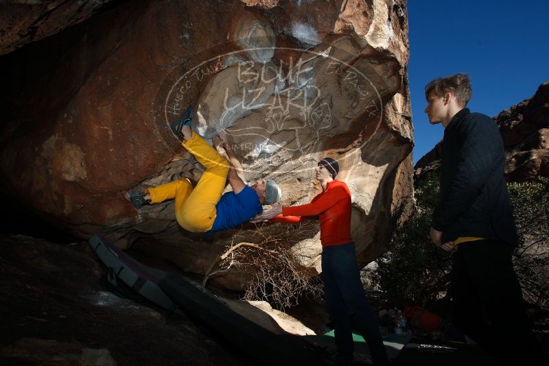 Bouldering in Hueco Tanks on 01/26/2019 with Blue Lizard Climbing and Yoga

Filename: SRM_20190126_1608410.jpg
Aperture: f/6.3
Shutter Speed: 1/250
Body: Canon EOS-1D Mark II
Lens: Canon EF 16-35mm f/2.8 L