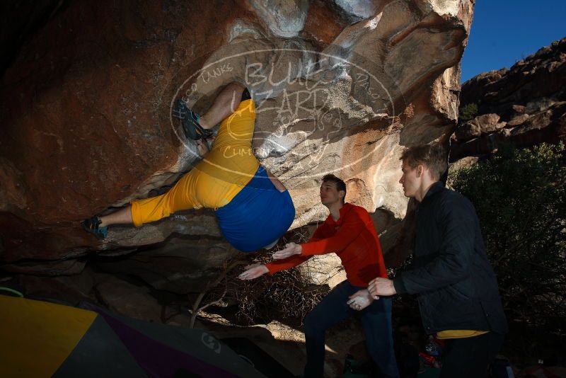 Bouldering in Hueco Tanks on 01/26/2019 with Blue Lizard Climbing and Yoga

Filename: SRM_20190126_1633110.jpg
Aperture: f/6.3
Shutter Speed: 1/250
Body: Canon EOS-1D Mark II
Lens: Canon EF 16-35mm f/2.8 L