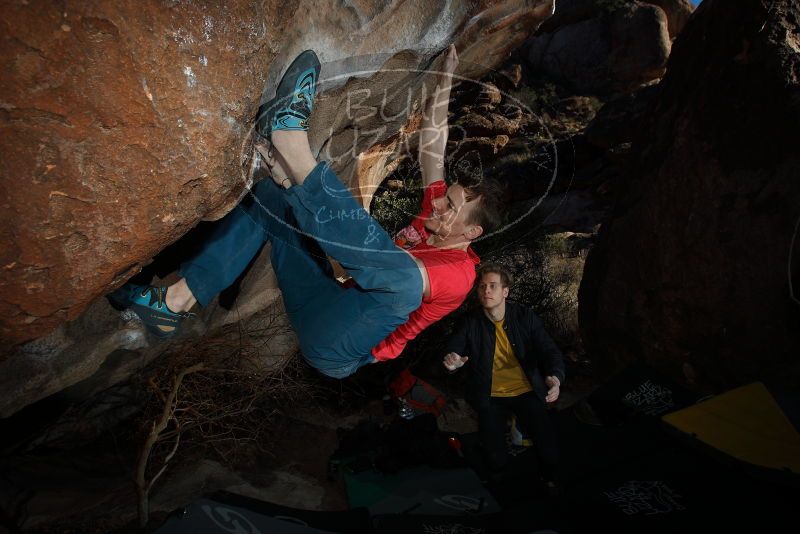 Bouldering in Hueco Tanks on 01/26/2019 with Blue Lizard Climbing and Yoga

Filename: SRM_20190126_1705350.jpg
Aperture: f/6.3
Shutter Speed: 1/250
Body: Canon EOS-1D Mark II
Lens: Canon EF 16-35mm f/2.8 L