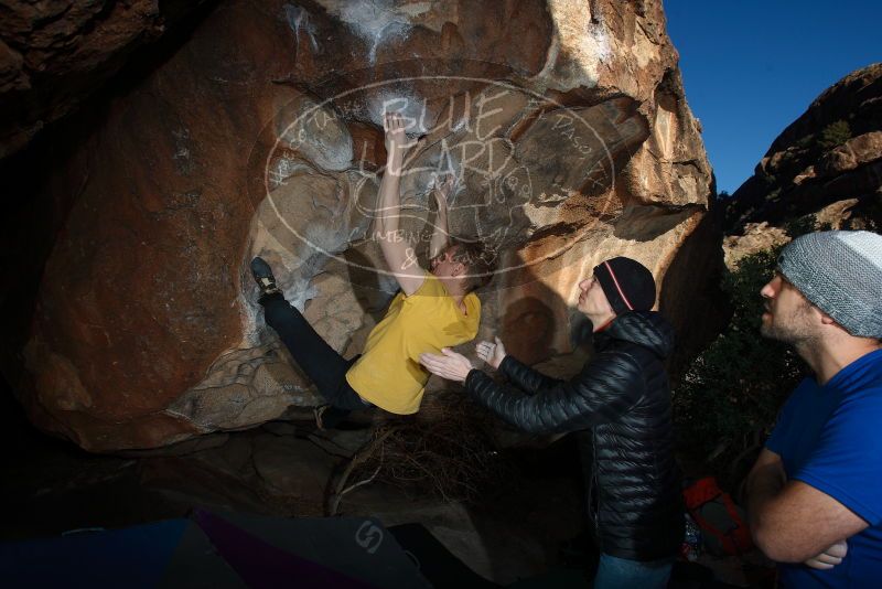 Bouldering in Hueco Tanks on 01/26/2019 with Blue Lizard Climbing and Yoga

Filename: SRM_20190126_1709300.jpg
Aperture: f/6.3
Shutter Speed: 1/250
Body: Canon EOS-1D Mark II
Lens: Canon EF 16-35mm f/2.8 L