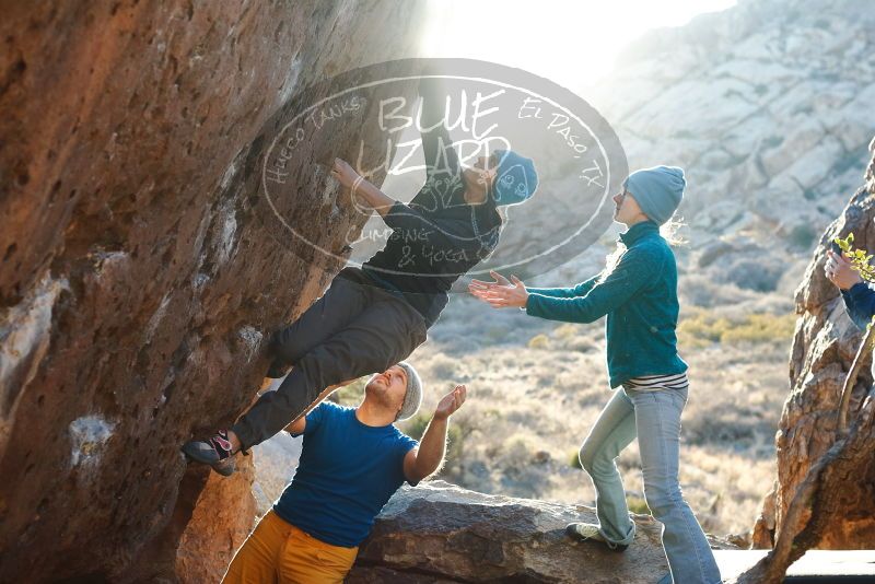 Bouldering in Hueco Tanks on 01/26/2019 with Blue Lizard Climbing and Yoga

Filename: SRM_20190126_1800190.jpg
Aperture: f/4.0
Shutter Speed: 1/250
Body: Canon EOS-1D Mark II
Lens: Canon EF 50mm f/1.8 II