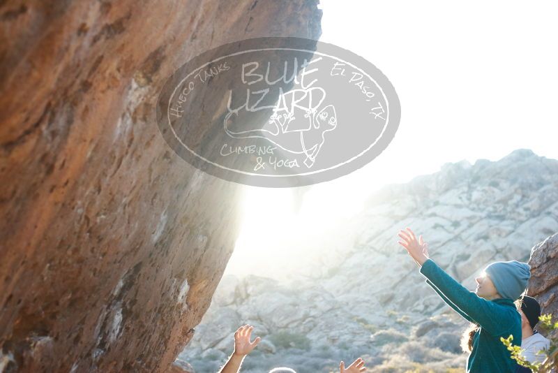 Bouldering in Hueco Tanks on 01/26/2019 with Blue Lizard Climbing and Yoga

Filename: SRM_20190126_1800570.jpg
Aperture: f/4.0
Shutter Speed: 1/250
Body: Canon EOS-1D Mark II
Lens: Canon EF 50mm f/1.8 II