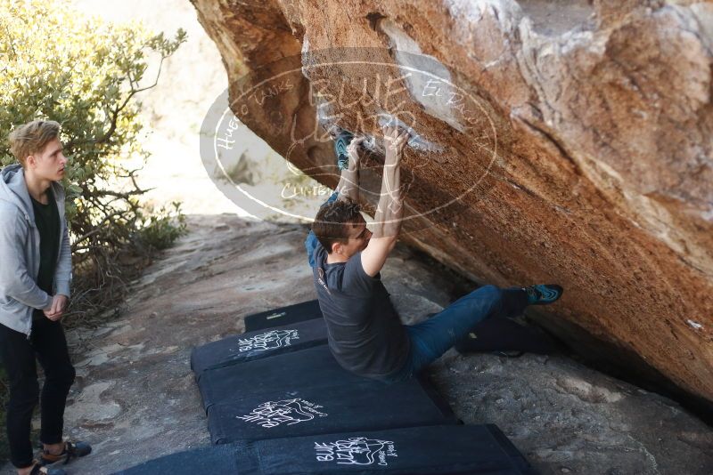 Bouldering in Hueco Tanks on 01/27/2019 with Blue Lizard Climbing and Yoga

Filename: SRM_20190127_1208550.jpg
Aperture: f/2.5
Shutter Speed: 1/640
Body: Canon EOS-1D Mark II
Lens: Canon EF 50mm f/1.8 II