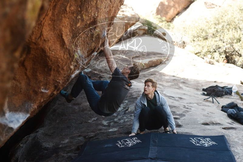 Bouldering in Hueco Tanks on 01/27/2019 with Blue Lizard Climbing and Yoga

Filename: SRM_20190127_1215170.jpg
Aperture: f/3.2
Shutter Speed: 1/800
Body: Canon EOS-1D Mark II
Lens: Canon EF 50mm f/1.8 II