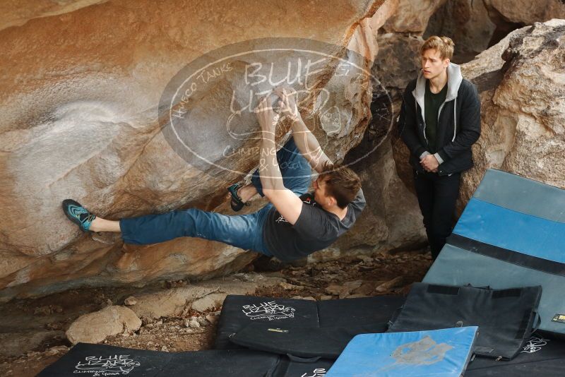 Bouldering in Hueco Tanks on 01/27/2019 with Blue Lizard Climbing and Yoga

Filename: SRM_20190127_1422380.jpg
Aperture: f/4.0
Shutter Speed: 1/640
Body: Canon EOS-1D Mark II
Lens: Canon EF 50mm f/1.8 II