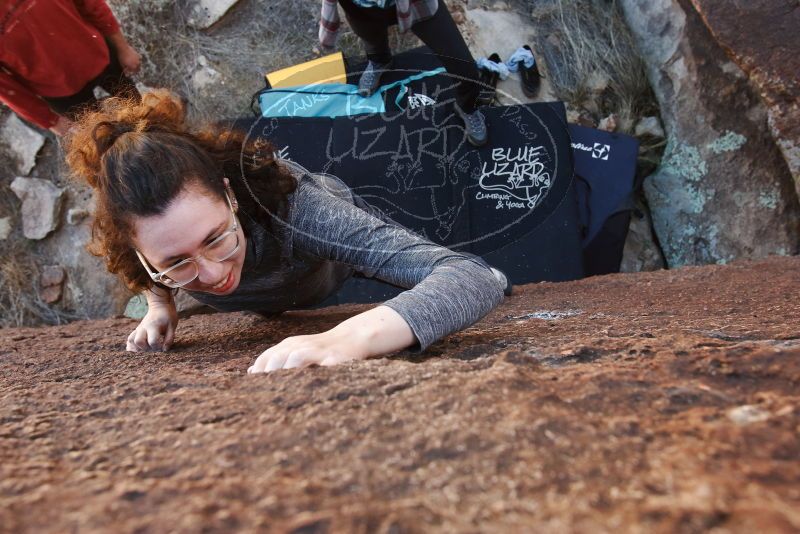 Bouldering in Hueco Tanks on 02/03/2019 with Blue Lizard Climbing and Yoga

Filename: SRM_20190203_1216130.jpg
Aperture: f/5.6
Shutter Speed: 1/160
Body: Canon EOS-1D Mark II
Lens: Canon EF 16-35mm f/2.8 L