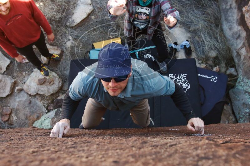 Bouldering in Hueco Tanks on 02/03/2019 with Blue Lizard Climbing and Yoga

Filename: SRM_20190203_1217530.jpg
Aperture: f/5.6
Shutter Speed: 1/200
Body: Canon EOS-1D Mark II
Lens: Canon EF 16-35mm f/2.8 L