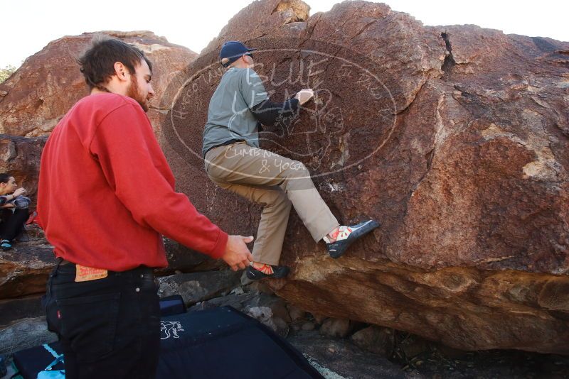 Bouldering in Hueco Tanks on 02/03/2019 with Blue Lizard Climbing and Yoga

Filename: SRM_20190203_1238180.jpg
Aperture: f/5.6
Shutter Speed: 1/320
Body: Canon EOS-1D Mark II
Lens: Canon EF 16-35mm f/2.8 L