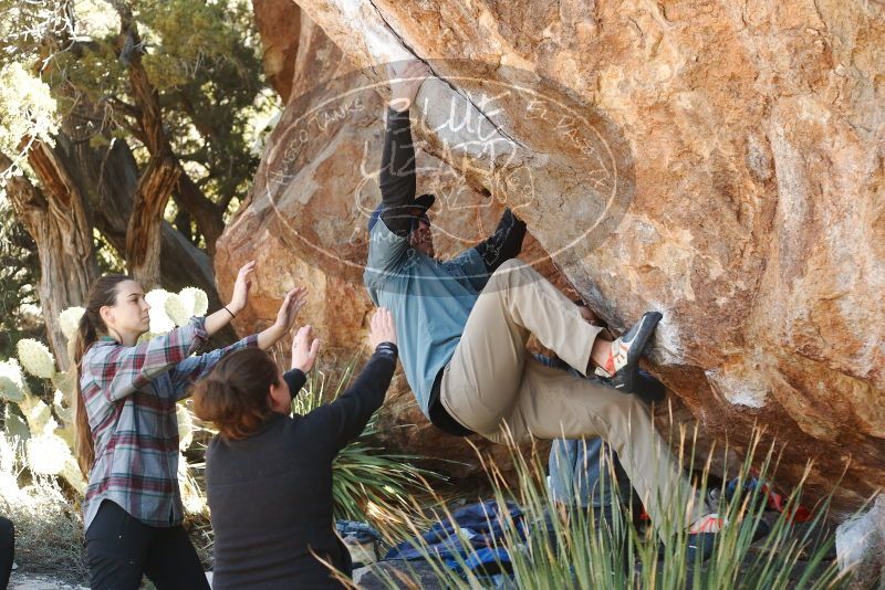 Bouldering in Hueco Tanks on 02/03/2019 with Blue Lizard Climbing and Yoga

Filename: SRM_20190203_1322020.jpg
Aperture: f/3.5
Shutter Speed: 1/250
Body: Canon EOS-1D Mark II
Lens: Canon EF 50mm f/1.8 II