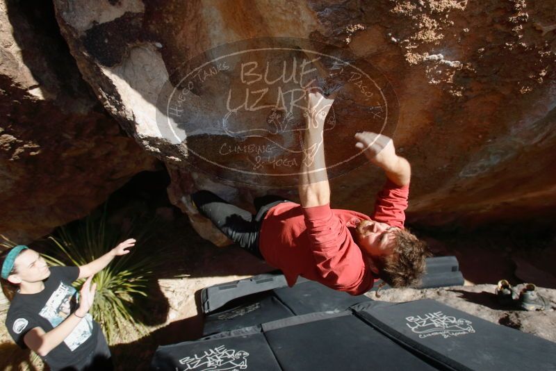 Bouldering in Hueco Tanks on 02/03/2019 with Blue Lizard Climbing and Yoga

Filename: SRM_20190203_1426550.jpg
Aperture: f/5.6
Shutter Speed: 1/250
Body: Canon EOS-1D Mark II
Lens: Canon EF 16-35mm f/2.8 L