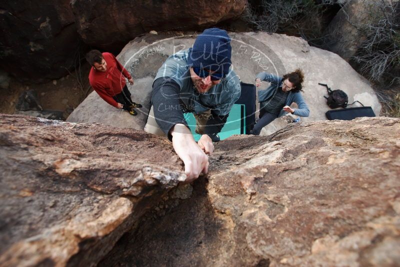 Bouldering in Hueco Tanks on 02/03/2019 with Blue Lizard Climbing and Yoga

Filename: SRM_20190203_1649550.jpg
Aperture: f/5.6
Shutter Speed: 1/200
Body: Canon EOS-1D Mark II
Lens: Canon EF 16-35mm f/2.8 L