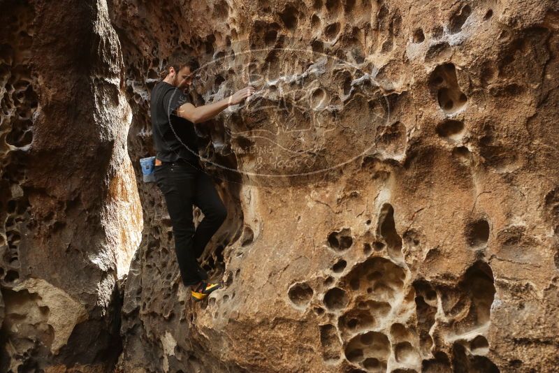 Bouldering in Hueco Tanks on 02/02/2019 with Blue Lizard Climbing and Yoga

Filename: SRM_20190202_1502460.jpg
Aperture: f/3.5
Shutter Speed: 1/160
Body: Canon EOS-1D Mark II
Lens: Canon EF 50mm f/1.8 II