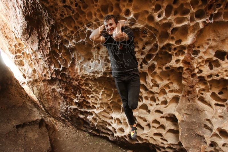 Bouldering in Hueco Tanks on 02/02/2019 with Blue Lizard Climbing and Yoga

Filename: SRM_20190202_1522390.jpg
Aperture: f/5.6
Shutter Speed: 1/30
Body: Canon EOS-1D Mark II
Lens: Canon EF 16-35mm f/2.8 L