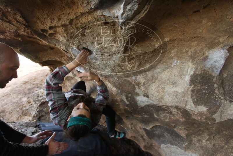 Bouldering in Hueco Tanks on 02/02/2019 with Blue Lizard Climbing and Yoga

Filename: SRM_20190202_1651240.jpg
Aperture: f/5.6
Shutter Speed: 1/200
Body: Canon EOS-1D Mark II
Lens: Canon EF 16-35mm f/2.8 L