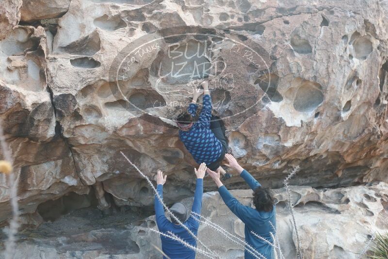 Bouldering in Hueco Tanks on 02/09/2019 with Blue Lizard Climbing and Yoga

Filename: SRM_20190209_1017440.jpg
Aperture: f/3.5
Shutter Speed: 1/250
Body: Canon EOS-1D Mark II
Lens: Canon EF 50mm f/1.8 II