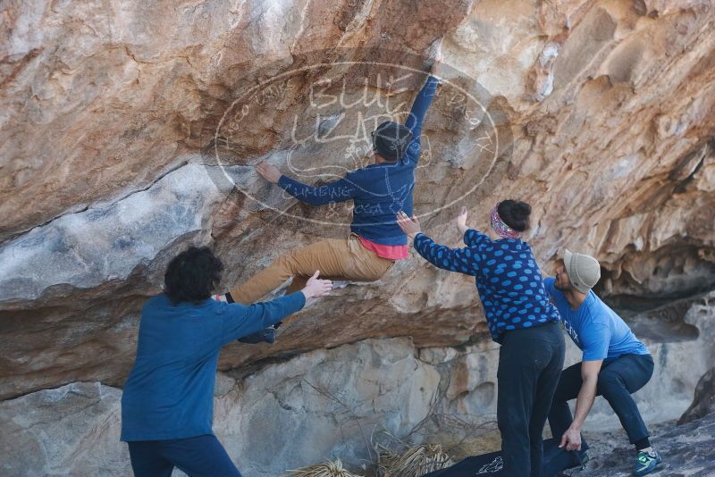 Bouldering in Hueco Tanks on 02/09/2019 with Blue Lizard Climbing and Yoga

Filename: SRM_20190209_1040320.jpg
Aperture: f/3.2
Shutter Speed: 1/640
Body: Canon EOS-1D Mark II
Lens: Canon EF 50mm f/1.8 II