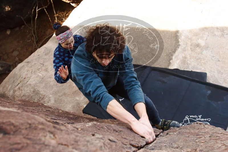 Bouldering in Hueco Tanks on 02/09/2019 with Blue Lizard Climbing and Yoga

Filename: SRM_20190209_1222120.jpg
Aperture: f/5.6
Shutter Speed: 1/160
Body: Canon EOS-1D Mark II
Lens: Canon EF 16-35mm f/2.8 L