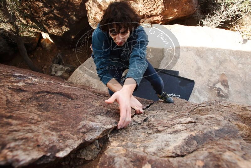 Bouldering in Hueco Tanks on 02/09/2019 with Blue Lizard Climbing and Yoga

Filename: SRM_20190209_1222220.jpg
Aperture: f/5.6
Shutter Speed: 1/160
Body: Canon EOS-1D Mark II
Lens: Canon EF 16-35mm f/2.8 L