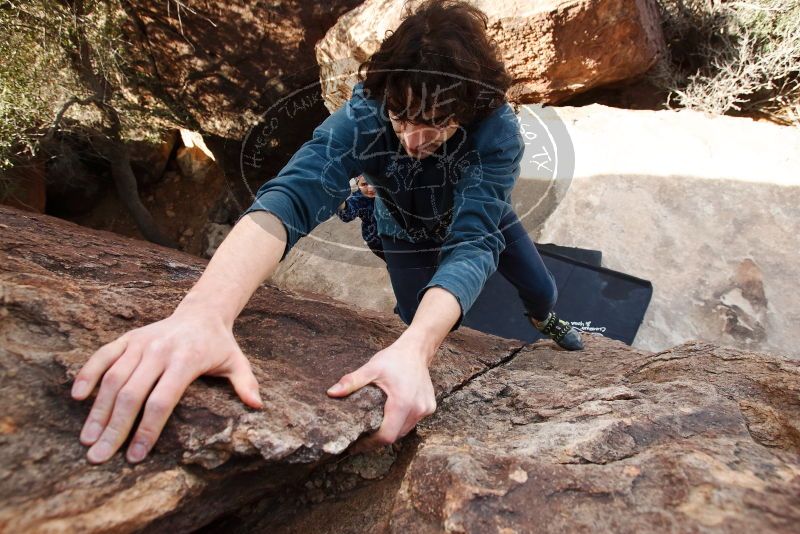 Bouldering in Hueco Tanks on 02/09/2019 with Blue Lizard Climbing and Yoga

Filename: SRM_20190209_1222250.jpg
Aperture: f/5.6
Shutter Speed: 1/160
Body: Canon EOS-1D Mark II
Lens: Canon EF 16-35mm f/2.8 L