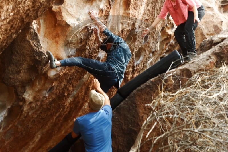 Bouldering in Hueco Tanks on 02/09/2019 with Blue Lizard Climbing and Yoga

Filename: SRM_20190209_1459580.jpg
Aperture: f/4.0
Shutter Speed: 1/800
Body: Canon EOS-1D Mark II
Lens: Canon EF 50mm f/1.8 II