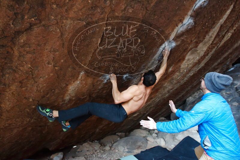 Bouldering in Hueco Tanks on 02/09/2019 with Blue Lizard Climbing and Yoga

Filename: SRM_20190209_1711430.jpg
Aperture: f/5.0
Shutter Speed: 1/250
Body: Canon EOS-1D Mark II
Lens: Canon EF 16-35mm f/2.8 L