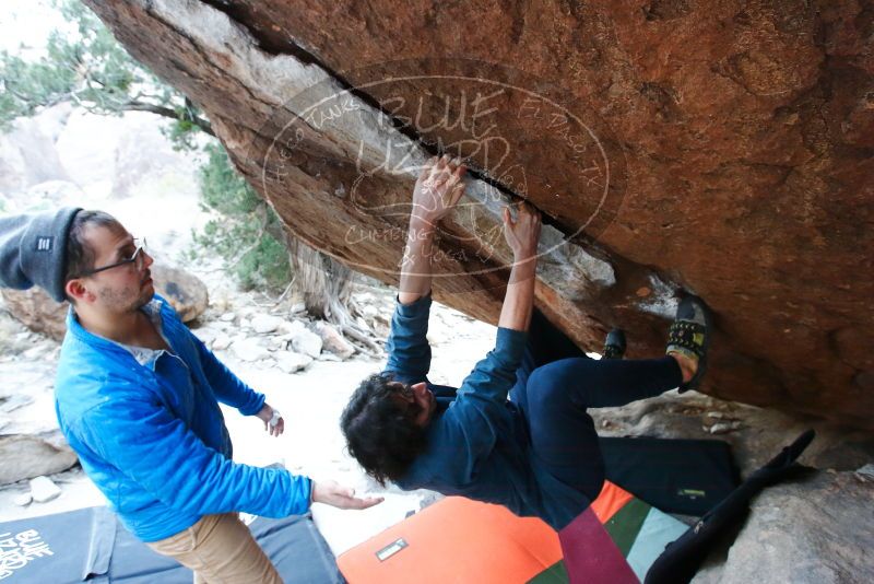 Bouldering in Hueco Tanks on 02/09/2019 with Blue Lizard Climbing and Yoga

Filename: SRM_20190209_1729070.jpg
Aperture: f/6.3
Shutter Speed: 1/125
Body: Canon EOS-1D Mark II
Lens: Canon EF 16-35mm f/2.8 L