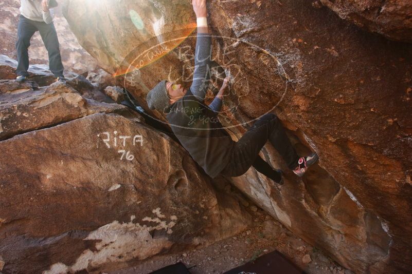 Bouldering in Hueco Tanks on 02/17/2019 with Blue Lizard Climbing and Yoga

Filename: SRM_20190217_1105290.jpg
Aperture: f/5.6
Shutter Speed: 1/160
Body: Canon EOS-1D Mark II
Lens: Canon EF 16-35mm f/2.8 L