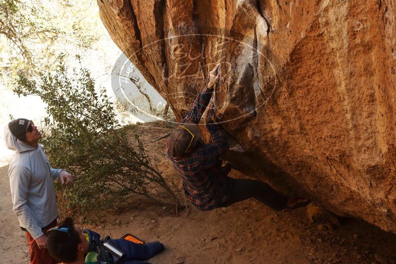 Bouldering in Hueco Tanks on 02/17/2019 with Blue Lizard Climbing and Yoga

Filename: SRM_20190217_1410380.jpg
Aperture: f/5.0
Shutter Speed: 1/250
Body: Canon EOS-1D Mark II
Lens: Canon EF 50mm f/1.8 II