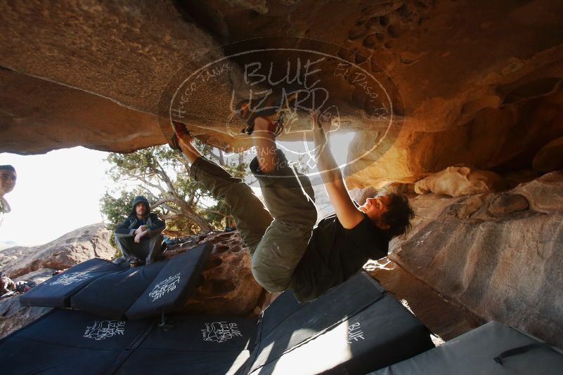 Bouldering in Hueco Tanks on 02/17/2019 with Blue Lizard Climbing and Yoga

Filename: SRM_20190217_1730240.jpg
Aperture: f/4.0
Shutter Speed: 1/250
Body: Canon EOS-1D Mark II
Lens: Canon EF 16-35mm f/2.8 L