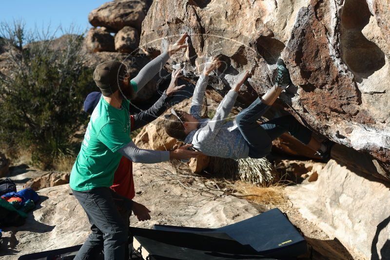 Bouldering in Hueco Tanks on 02/22/2019 with Blue Lizard Climbing and Yoga

Filename: SRM_20190222_1018260.jpg
Aperture: f/4.0
Shutter Speed: 1/640
Body: Canon EOS-1D Mark II
Lens: Canon EF 50mm f/1.8 II