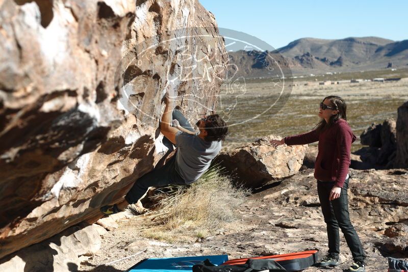 Bouldering in Hueco Tanks on 02/22/2019 with Blue Lizard Climbing and Yoga

Filename: SRM_20190222_1028420.jpg
Aperture: f/4.0
Shutter Speed: 1/500
Body: Canon EOS-1D Mark II
Lens: Canon EF 50mm f/1.8 II