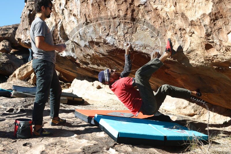 Bouldering in Hueco Tanks on 02/22/2019 with Blue Lizard Climbing and Yoga

Filename: SRM_20190222_1038350.jpg
Aperture: f/4.0
Shutter Speed: 1/400
Body: Canon EOS-1D Mark II
Lens: Canon EF 50mm f/1.8 II