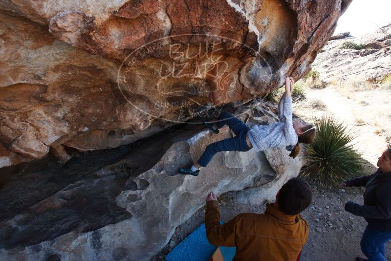 Bouldering in Hueco Tanks on 02/22/2019 with Blue Lizard Climbing and Yoga

Filename: SRM_20190222_1110390.jpg
Aperture: f/7.1
Shutter Speed: 1/250
Body: Canon EOS-1D Mark II
Lens: Canon EF 16-35mm f/2.8 L