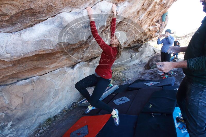 Bouldering in Hueco Tanks on 02/22/2019 with Blue Lizard Climbing and Yoga

Filename: SRM_20190222_1112360.jpg
Aperture: f/5.6
Shutter Speed: 1/250
Body: Canon EOS-1D Mark II
Lens: Canon EF 16-35mm f/2.8 L