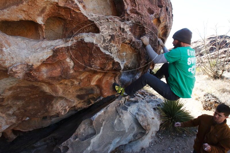 Bouldering in Hueco Tanks on 02/22/2019 with Blue Lizard Climbing and Yoga

Filename: SRM_20190222_1115510.jpg
Aperture: f/8.0
Shutter Speed: 1/320
Body: Canon EOS-1D Mark II
Lens: Canon EF 16-35mm f/2.8 L