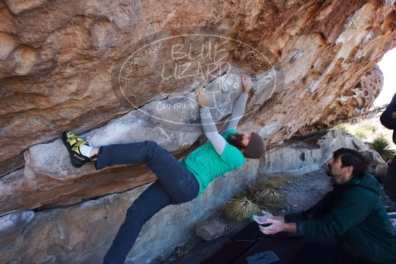 Bouldering in Hueco Tanks on 02/22/2019 with Blue Lizard Climbing and Yoga

Filename: SRM_20190222_1123360.jpg
Aperture: f/7.1
Shutter Speed: 1/250
Body: Canon EOS-1D Mark II
Lens: Canon EF 16-35mm f/2.8 L