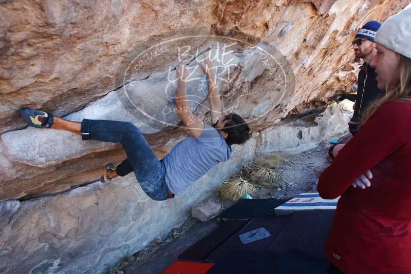 Bouldering in Hueco Tanks on 02/22/2019 with Blue Lizard Climbing and Yoga

Filename: SRM_20190222_1129130.jpg
Aperture: f/5.6
Shutter Speed: 1/250
Body: Canon EOS-1D Mark II
Lens: Canon EF 16-35mm f/2.8 L