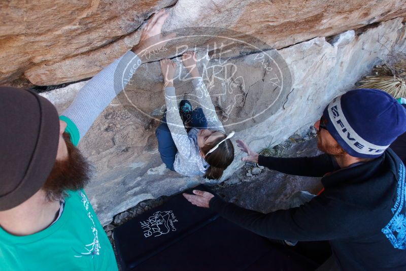 Bouldering in Hueco Tanks on 02/22/2019 with Blue Lizard Climbing and Yoga

Filename: SRM_20190222_1143310.jpg
Aperture: f/5.0
Shutter Speed: 1/250
Body: Canon EOS-1D Mark II
Lens: Canon EF 16-35mm f/2.8 L