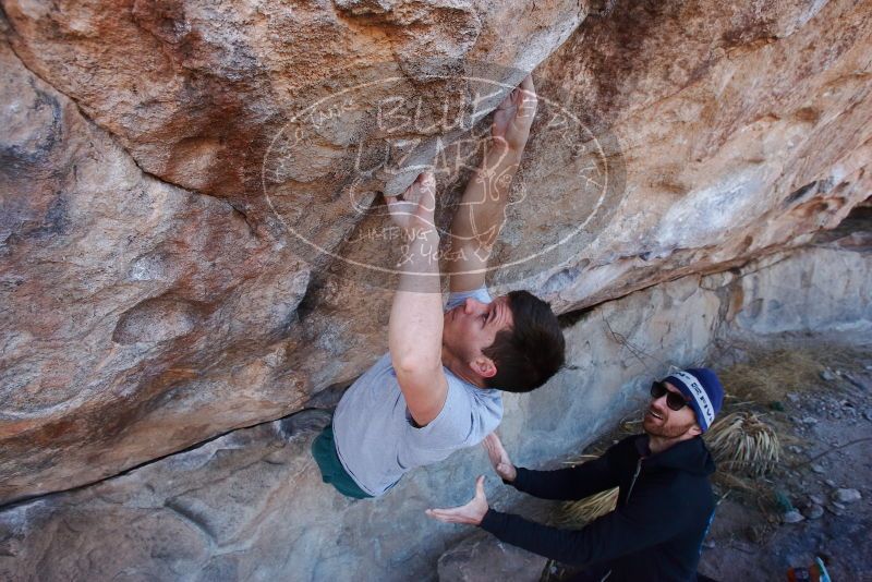 Bouldering in Hueco Tanks on 02/22/2019 with Blue Lizard Climbing and Yoga

Filename: SRM_20190222_1145340.jpg
Aperture: f/6.3
Shutter Speed: 1/250
Body: Canon EOS-1D Mark II
Lens: Canon EF 16-35mm f/2.8 L