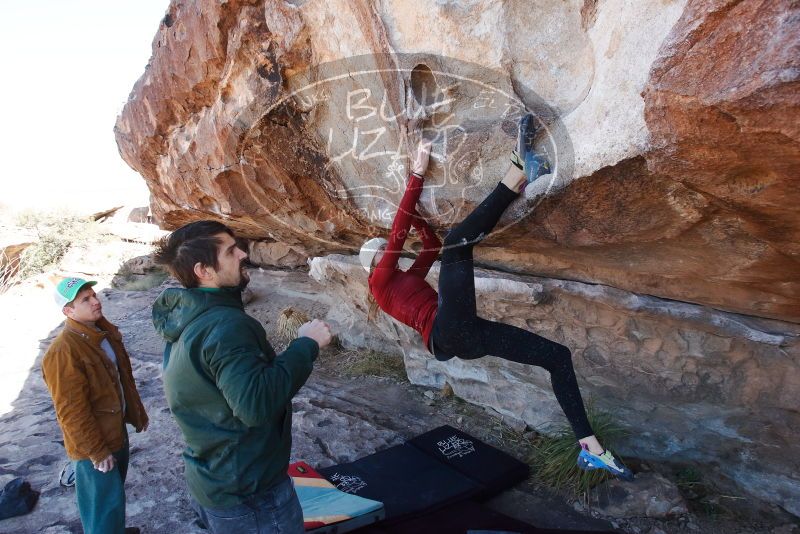 Bouldering in Hueco Tanks on 02/22/2019 with Blue Lizard Climbing and Yoga

Filename: SRM_20190222_1223270.jpg
Aperture: f/8.0
Shutter Speed: 1/250
Body: Canon EOS-1D Mark II
Lens: Canon EF 16-35mm f/2.8 L