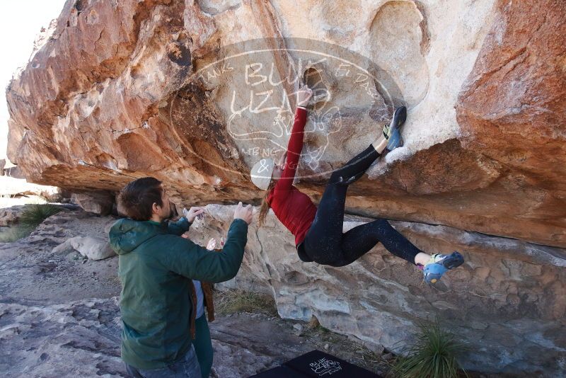 Bouldering in Hueco Tanks on 02/22/2019 with Blue Lizard Climbing and Yoga

Filename: SRM_20190222_1223520.jpg
Aperture: f/8.0
Shutter Speed: 1/250
Body: Canon EOS-1D Mark II
Lens: Canon EF 16-35mm f/2.8 L