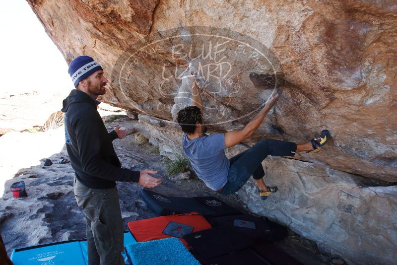 Bouldering in Hueco Tanks on 02/22/2019 with Blue Lizard Climbing and Yoga

Filename: SRM_20190222_1229130.jpg
Aperture: f/7.1
Shutter Speed: 1/250
Body: Canon EOS-1D Mark II
Lens: Canon EF 16-35mm f/2.8 L