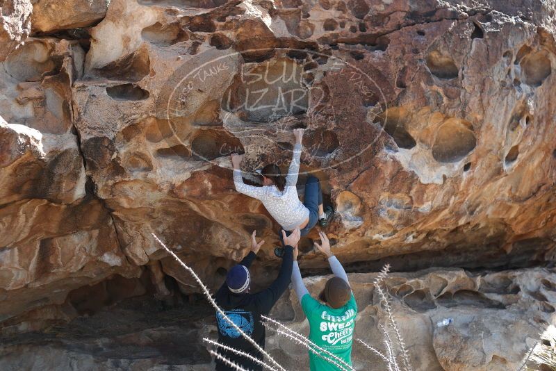 Bouldering in Hueco Tanks on 02/22/2019 with Blue Lizard Climbing and Yoga

Filename: SRM_20190222_1239110.jpg
Aperture: f/3.2
Shutter Speed: 1/250
Body: Canon EOS-1D Mark II
Lens: Canon EF 50mm f/1.8 II