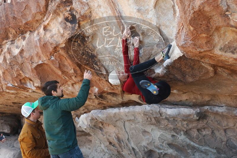 Bouldering in Hueco Tanks on 02/22/2019 with Blue Lizard Climbing and Yoga

Filename: SRM_20190222_1249300.jpg
Aperture: f/5.0
Shutter Speed: 1/250
Body: Canon EOS-1D Mark II
Lens: Canon EF 50mm f/1.8 II