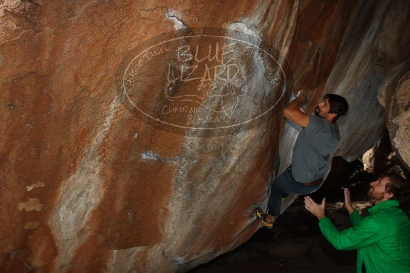 Bouldering in Hueco Tanks on 02/22/2019 with Blue Lizard Climbing and Yoga

Filename: SRM_20190222_1347190.jpg
Aperture: f/7.1
Shutter Speed: 1/250
Body: Canon EOS-1D Mark II
Lens: Canon EF 16-35mm f/2.8 L