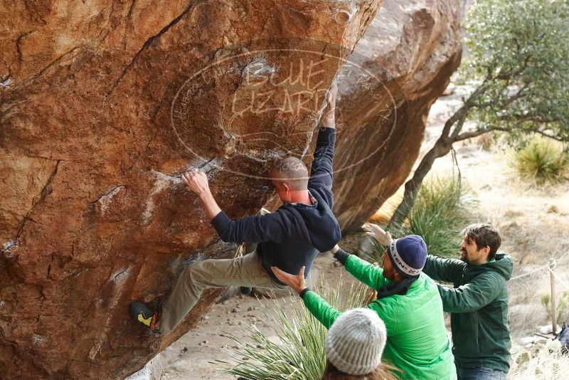 Bouldering in Hueco Tanks on 02/22/2019 with Blue Lizard Climbing and Yoga

Filename: SRM_20190222_1536180.jpg
Aperture: f/4.0
Shutter Speed: 1/320
Body: Canon EOS-1D Mark II
Lens: Canon EF 50mm f/1.8 II