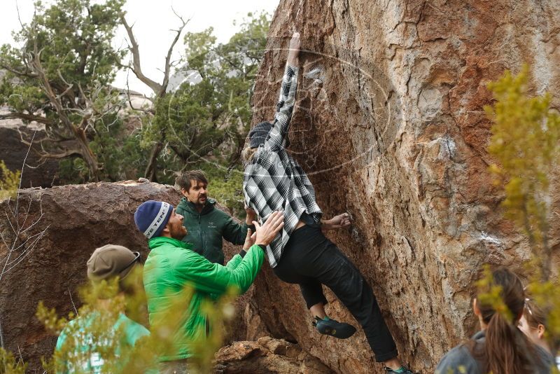 Bouldering in Hueco Tanks on 02/22/2019 with Blue Lizard Climbing and Yoga

Filename: SRM_20190222_1554210.jpg
Aperture: f/4.0
Shutter Speed: 1/500
Body: Canon EOS-1D Mark II
Lens: Canon EF 50mm f/1.8 II