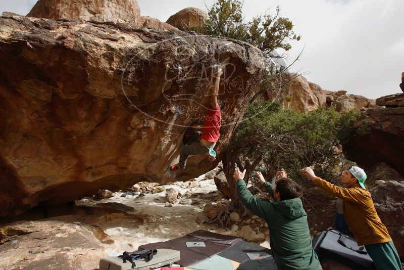 Bouldering in Hueco Tanks on 02/22/2019 with Blue Lizard Climbing and Yoga

Filename: SRM_20190222_1634040.jpg
Aperture: f/5.6
Shutter Speed: 1/640
Body: Canon EOS-1D Mark II
Lens: Canon EF 16-35mm f/2.8 L